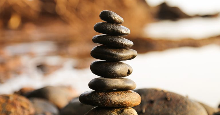 rock stacking symbolize hormonal balance in pcos women