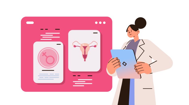 Malaysian woman reviewing health information, women learning about the PCOS to PMOS name change